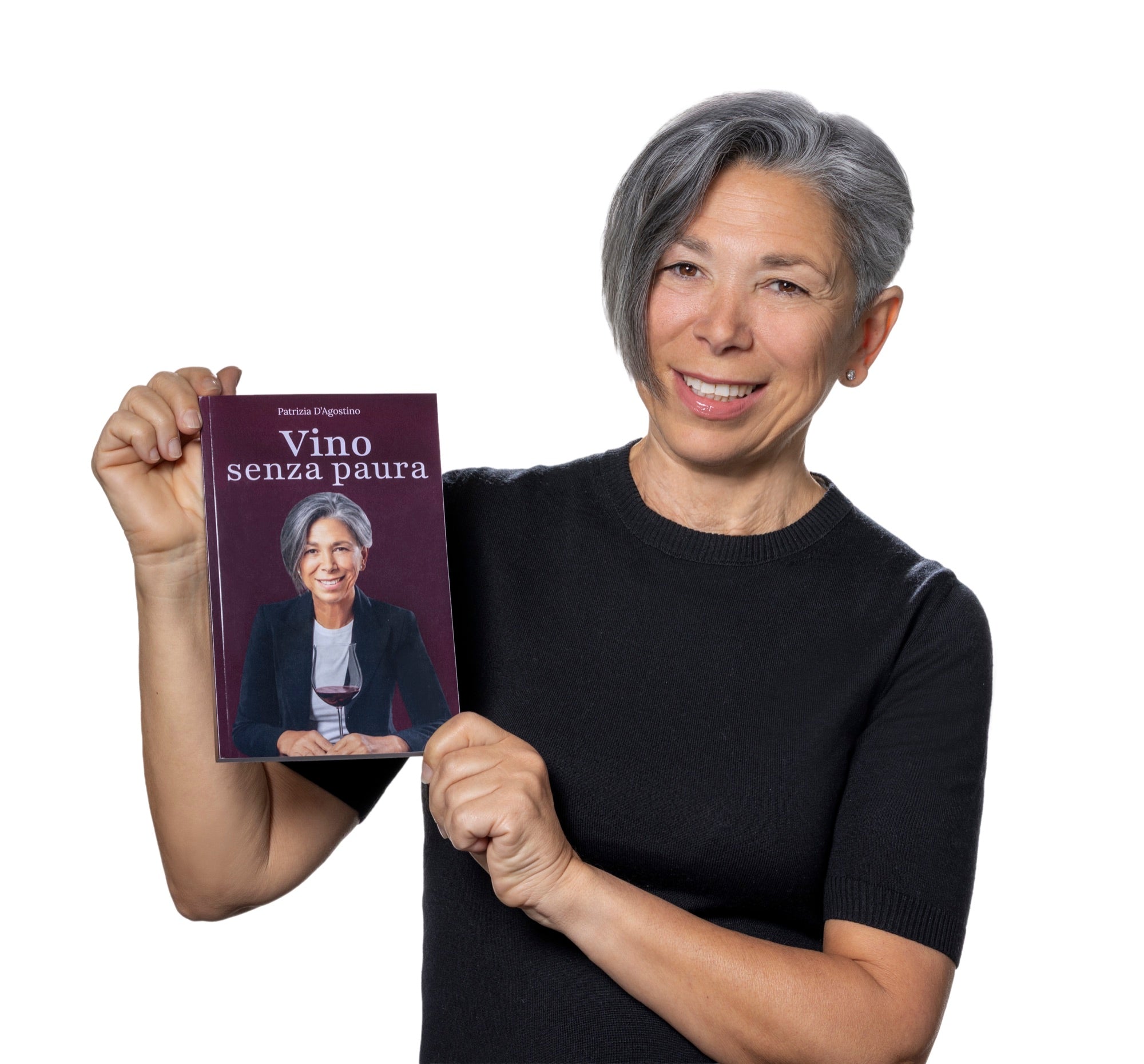 Patrizia D'Agostino con il libro Vino senza paura