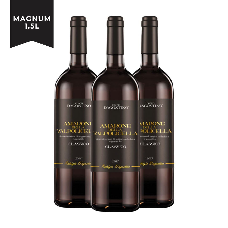 3 bottiglie di Amarone della Valpolicella Classico D.O.C.G. Magnum 1,5L - Annata 2017