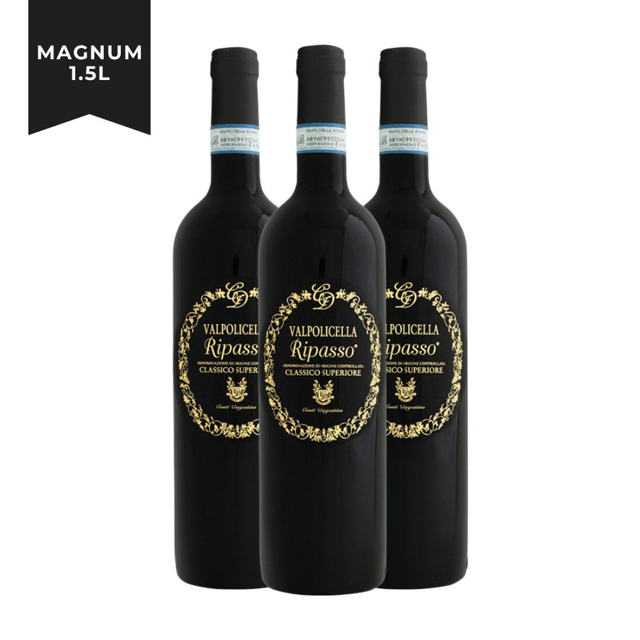 3 bottiglie di Ripasso della Valpolicella Classico Superiore D.O.C. Magnum 1,5L - Annata 2016